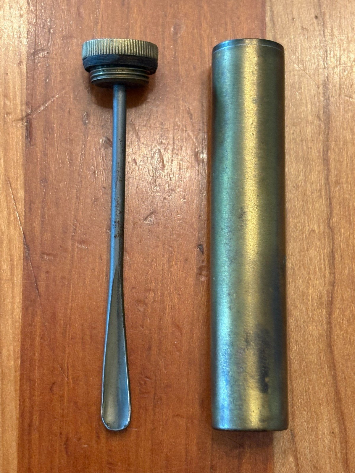 Lee Enfield SMLE Brass Oil Bottle~Marked H J & S Vintage