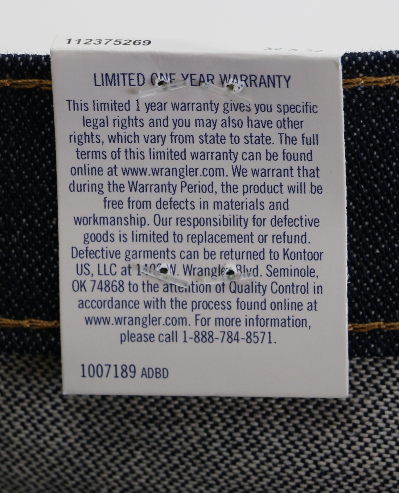 Wrangler 13MWZ Men's Jeans 100% Cotton Selvedge Denim Broken Twill Dark Indigo