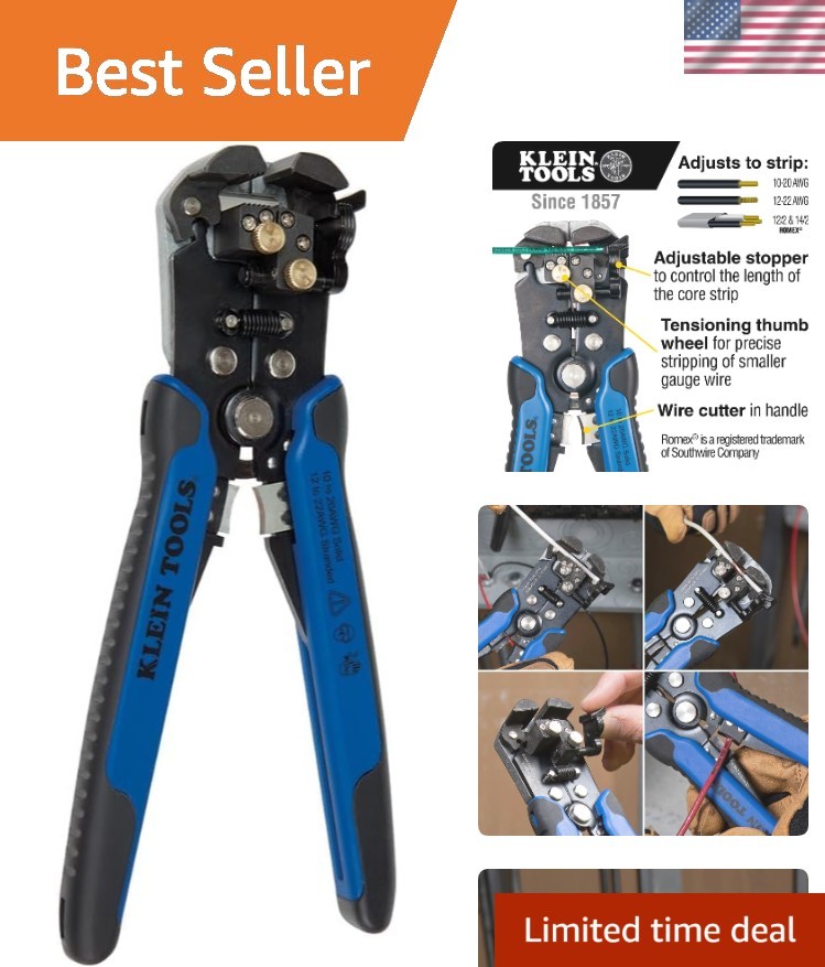 Professional Self-Adjusting Wire Cutter for 10-20 AWG Solid and Stranded Wire