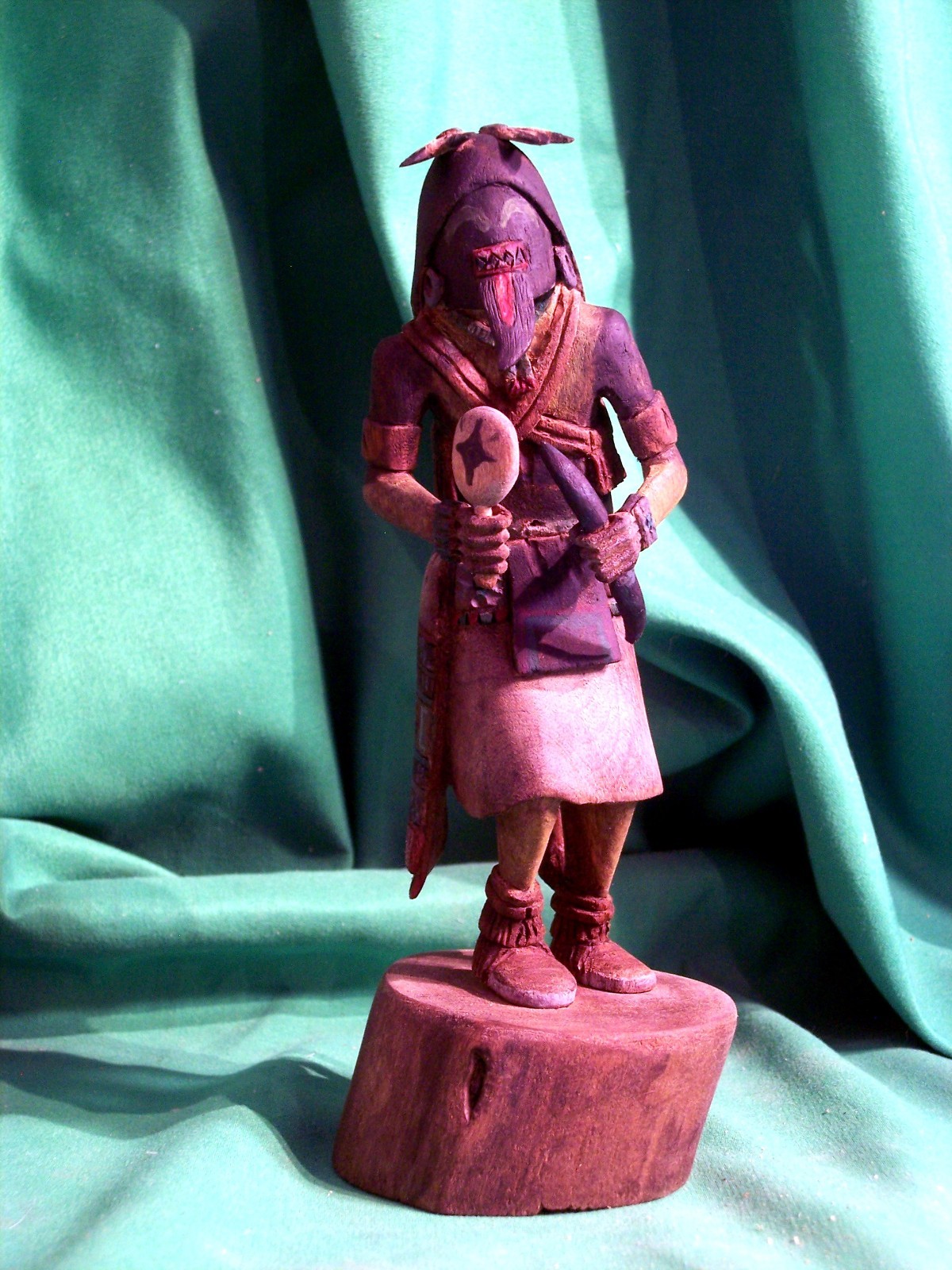 Hopi Kachina Doll - Chakwaina Kachina by Elgean Joshevama - Dark & Mysterious!