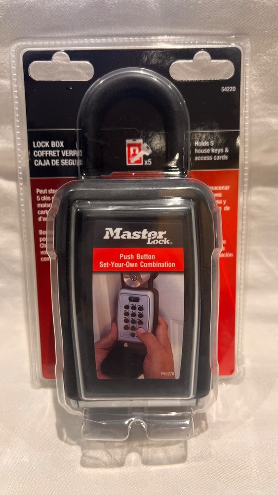 NEW MASTER LOCK PUSH BUTTON KEY PORTABLE LOCK BOX #5422D