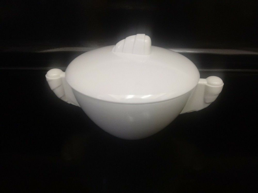 Art Deco White Sugar Bowl