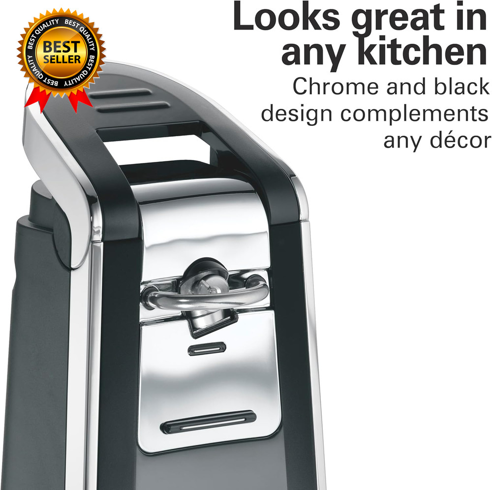 Smooth Touch Electric Automatic Can Opener with Easy Push down Lever