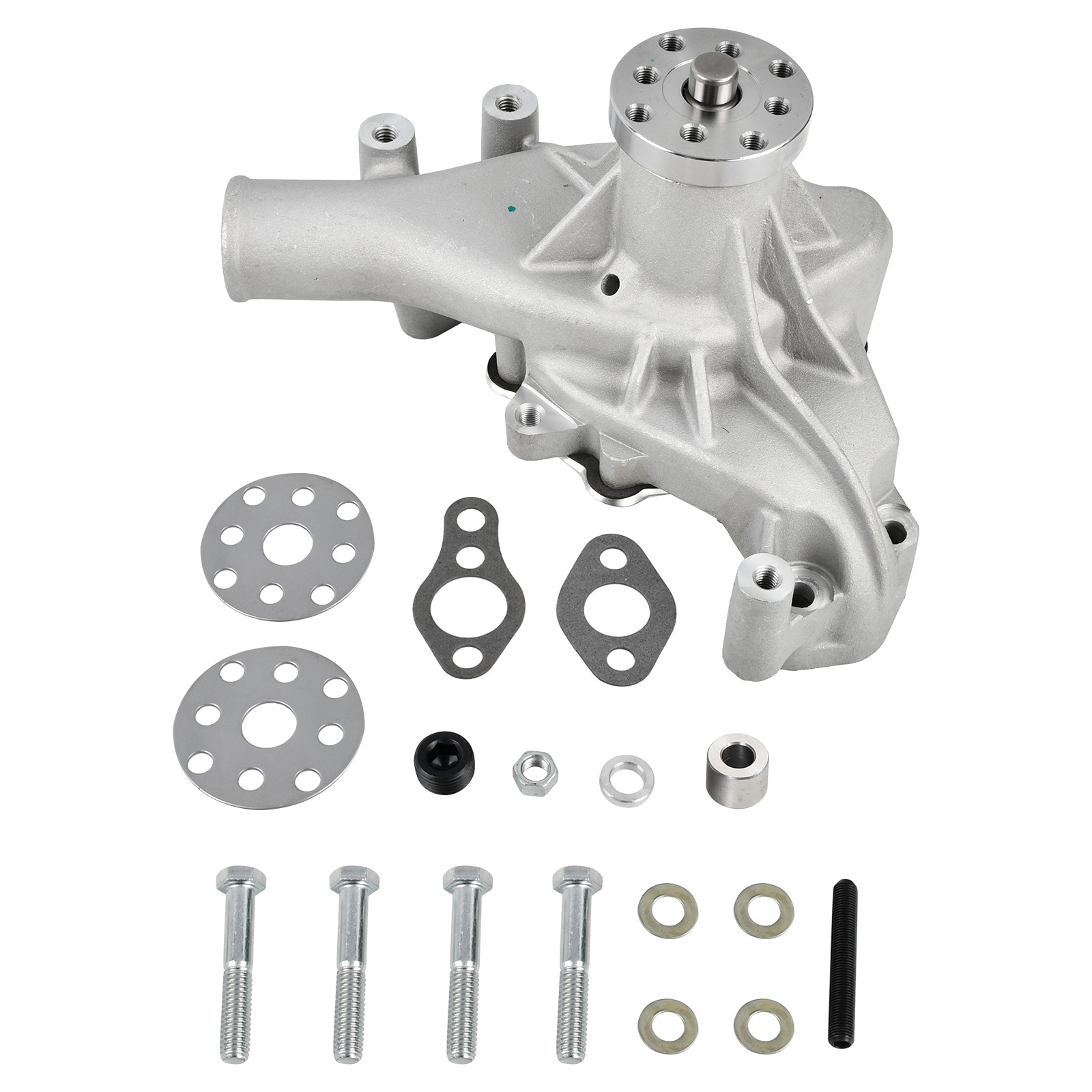 For SBC Small Block Chevy 283 305 327 350 400 Long Water Pump & 2 Groove Pulley