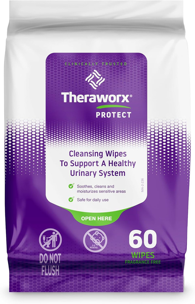 Protect 60-Count Cleansing Wipes to Help Support a Healthy Urinary System