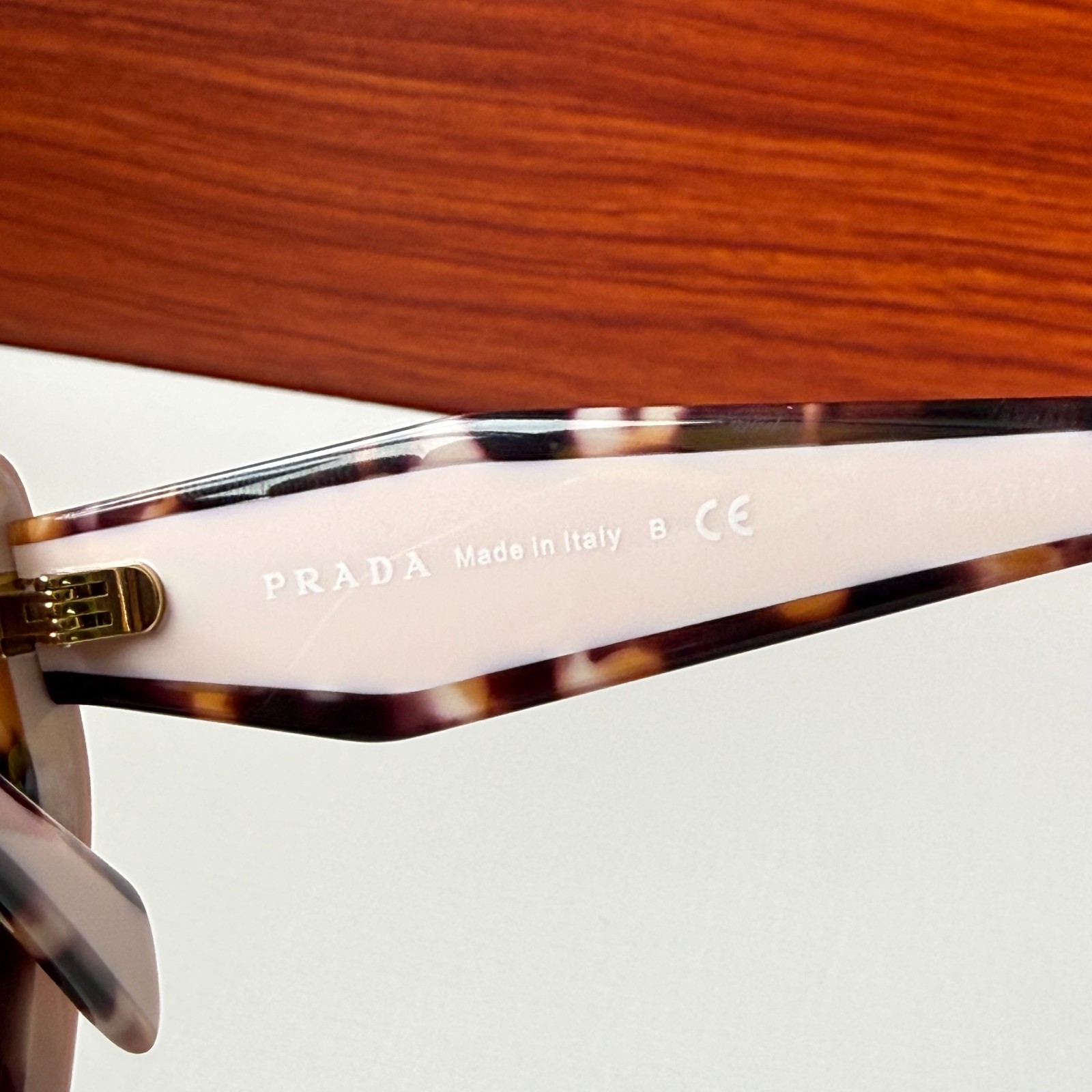 Prada SPR15W Tortoiseshell Pink Oversized Square 54-19-140 Sunglasses