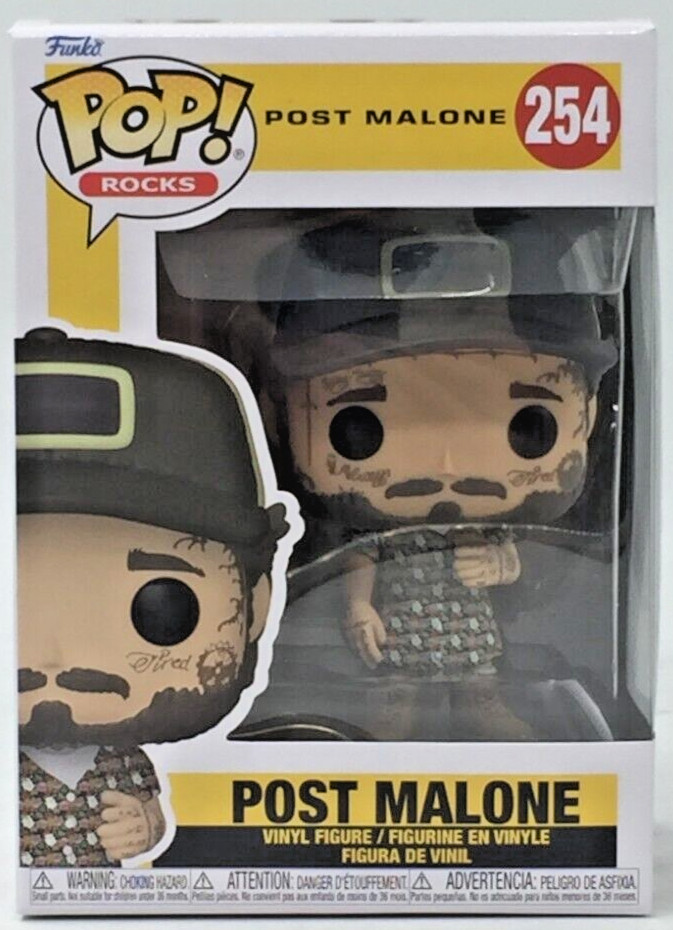 Funko Pop! Rocks Post Malone #254 With Pop Protector