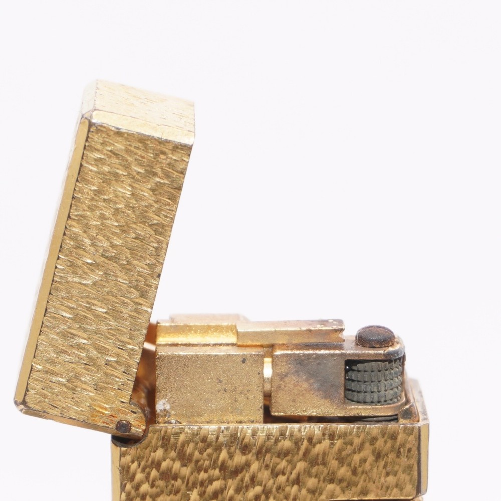 Dunhill Roller Gas Lighter Gold Sand Pattern-Ultrasonically cleaned_Working