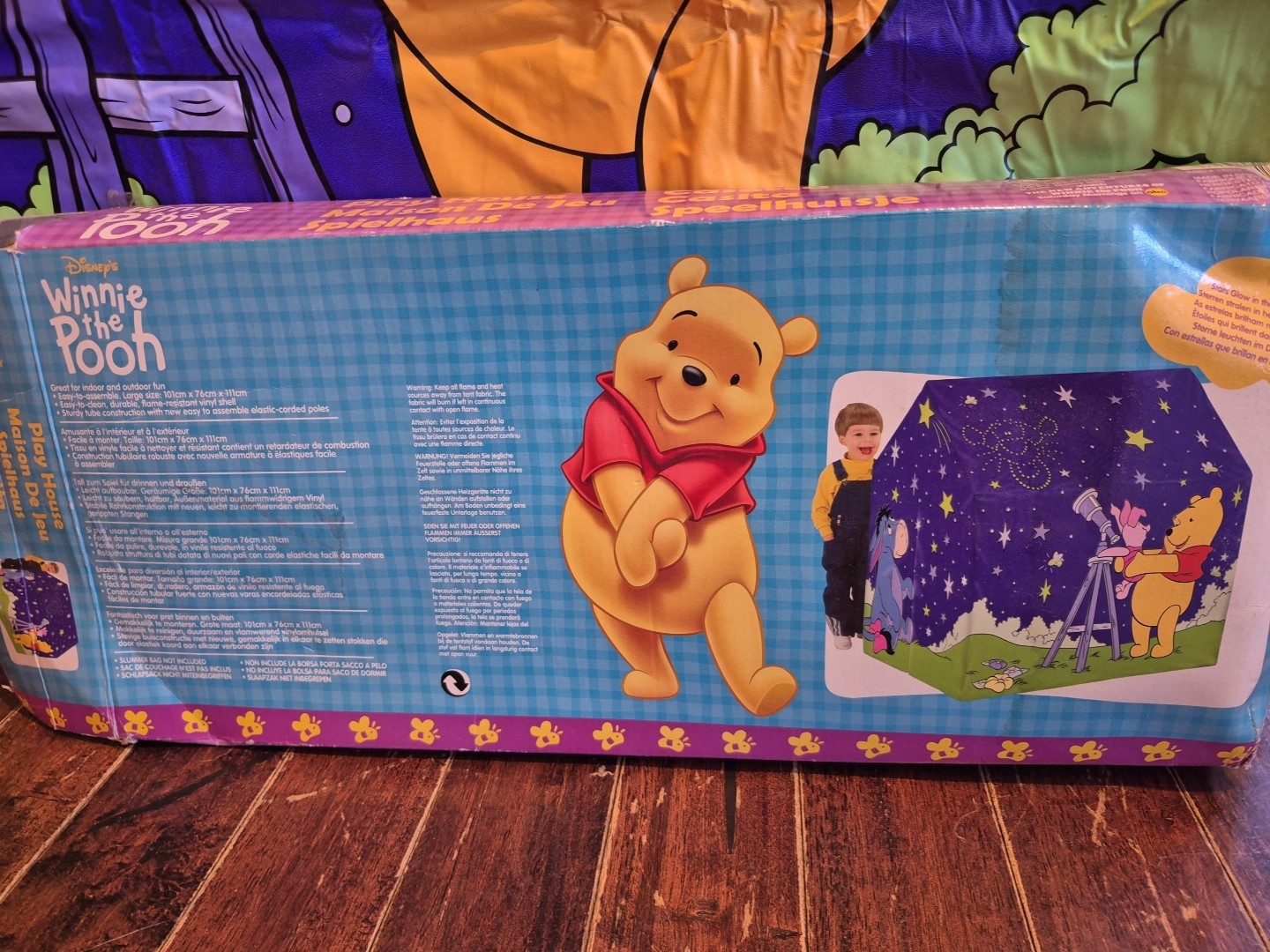 Vintage Disney Winnie The Pooh Playhouse Tent Glow In The Dark - Rare -