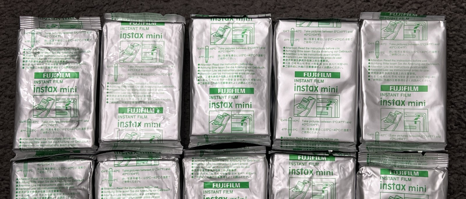 Fujifilm Instax Mini Instant Film 150 films EXPIRED Bulk Lot of 15 Packs X 10