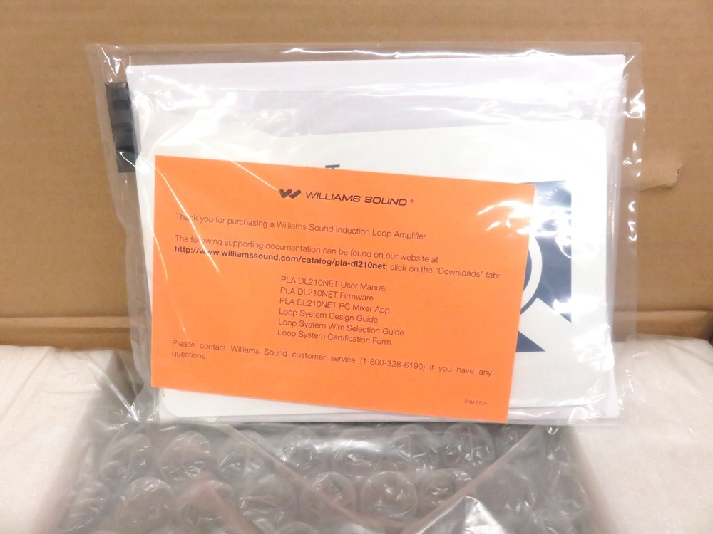 New * Williams Sound PLA-DL210-NET (2.0) Digi-Loop Induction Loop Amplifier