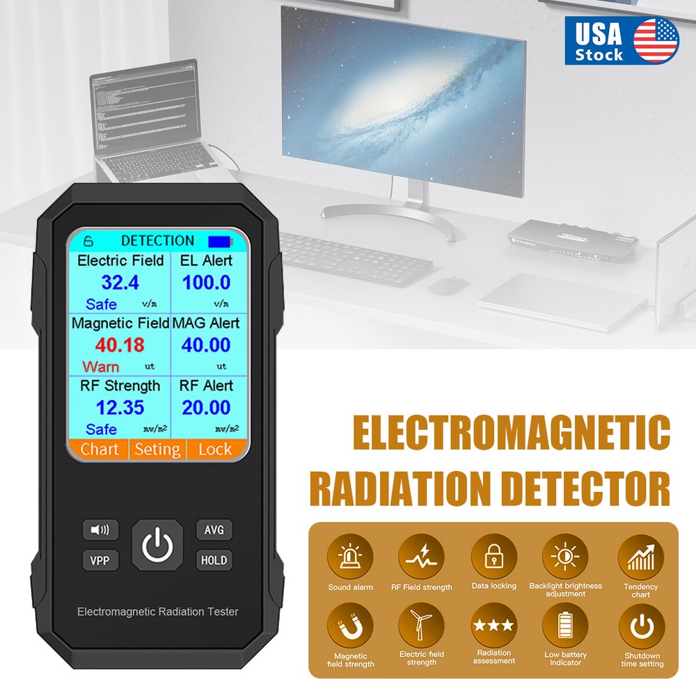 Electromagnetic Field Tester Digital Sensor Reader EMF Meter Radiation Detector