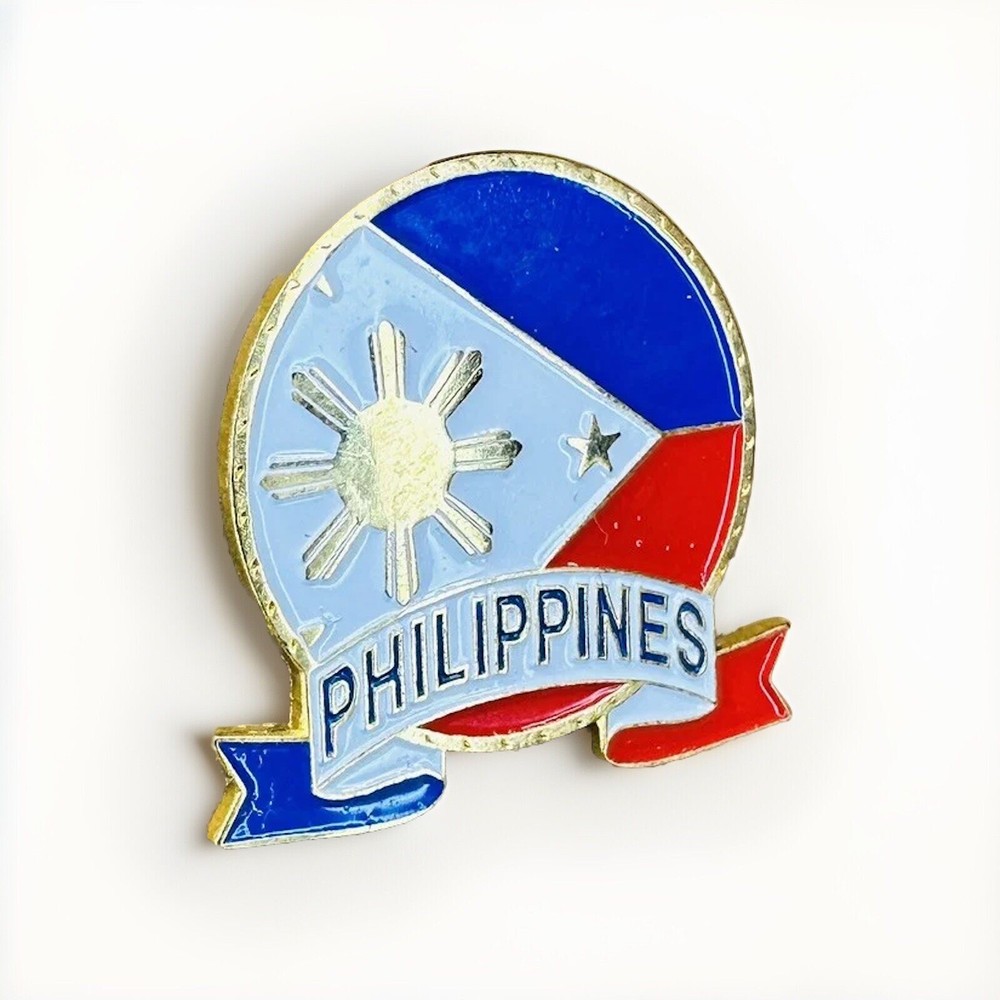 Philippines Flag Crest Lapel Hat Pin