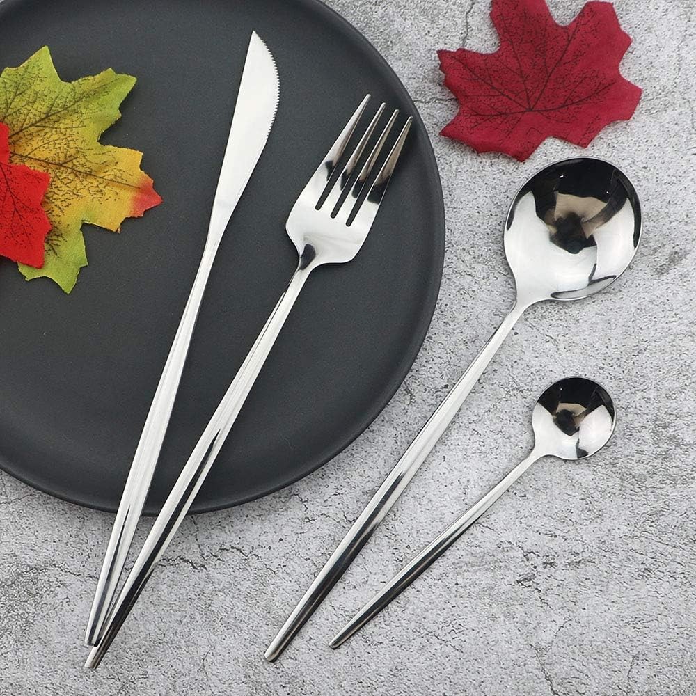 24 Pieces Silverware Flatware Cutlery Set Stainless Steel Tableware