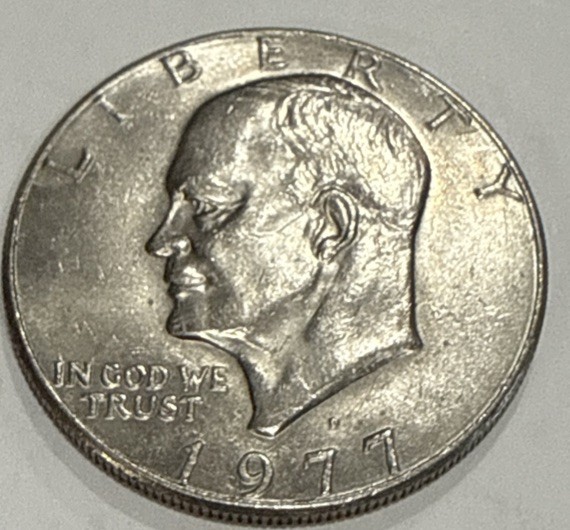 1977 Eisenhower Dollar $1 Coin No Mint Mark