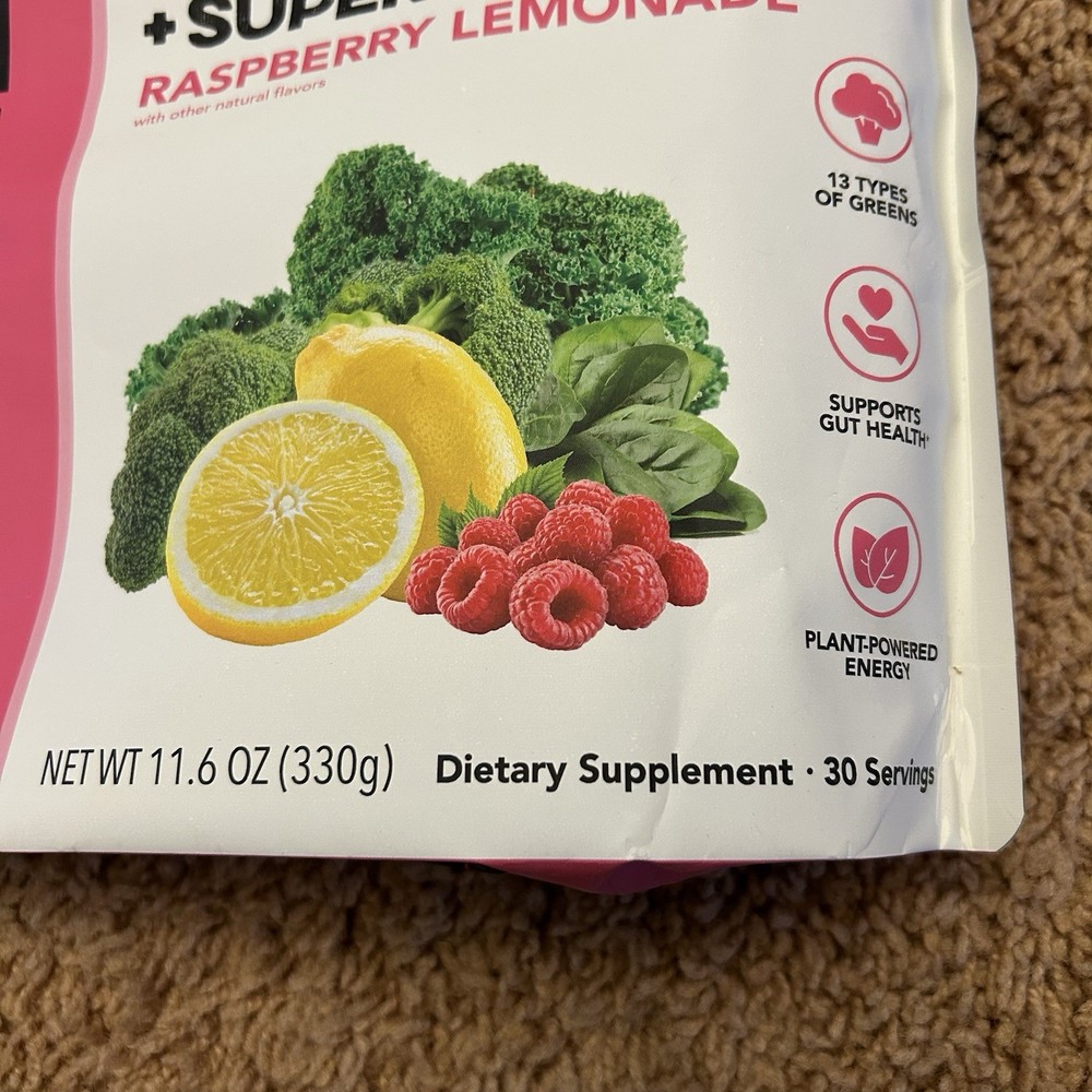 Clean Simple Eats Greens Powder Raspberry Lemonade 30 Servings 11.6oz