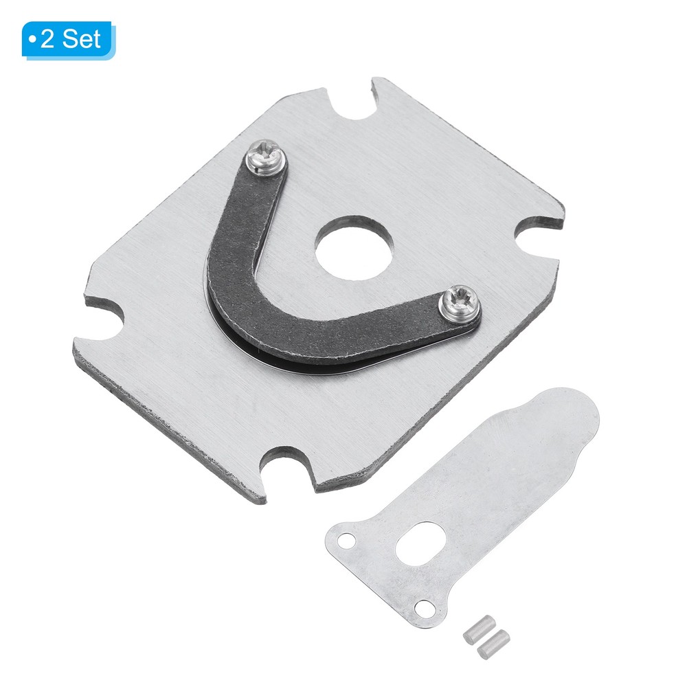 2 Set Metal Air Compressor Valve Plate Replacement Part Silver
