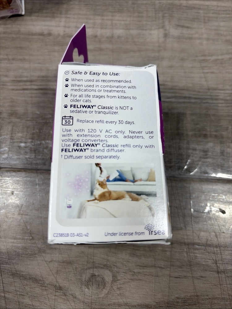 Feliway Classic Diffuser 48 ml Cat Calming Refill New In Box
