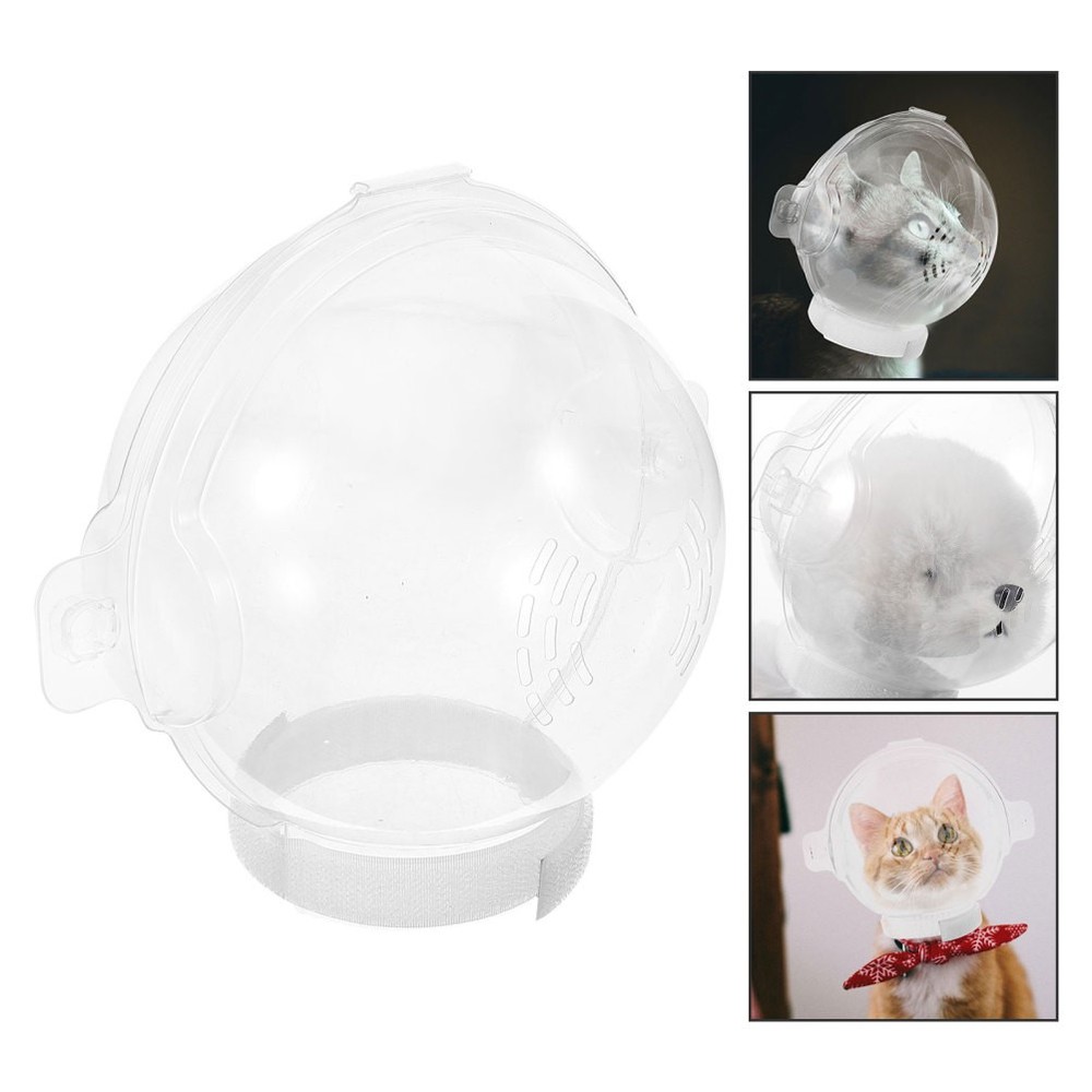 Adjustable Protective Hood Transparent Breathable Cat Muzzle Mesh Mask