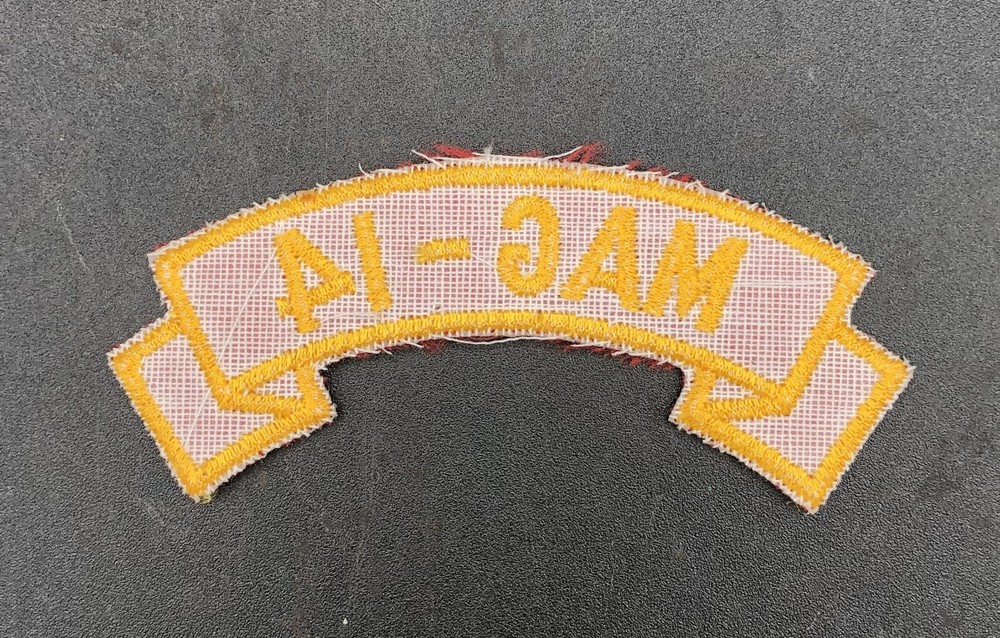 USMC Duty Assignment MAG-14 Scroll Style Red & Yellow Patch