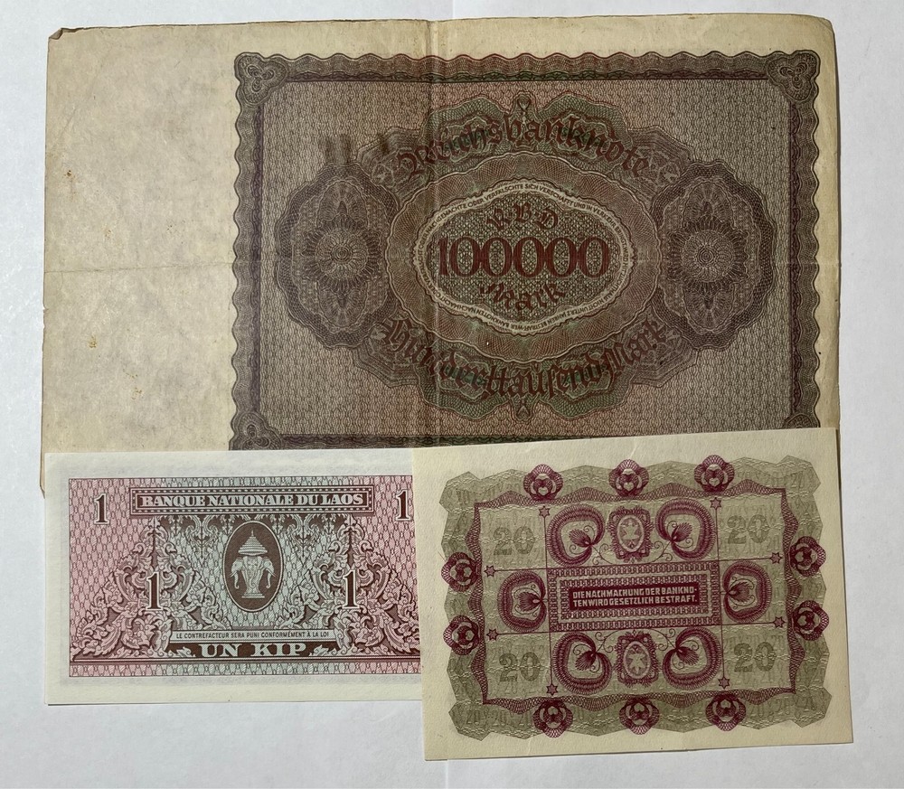 Old interesting foreign currency 15 pcs. (#814) mixed grades
