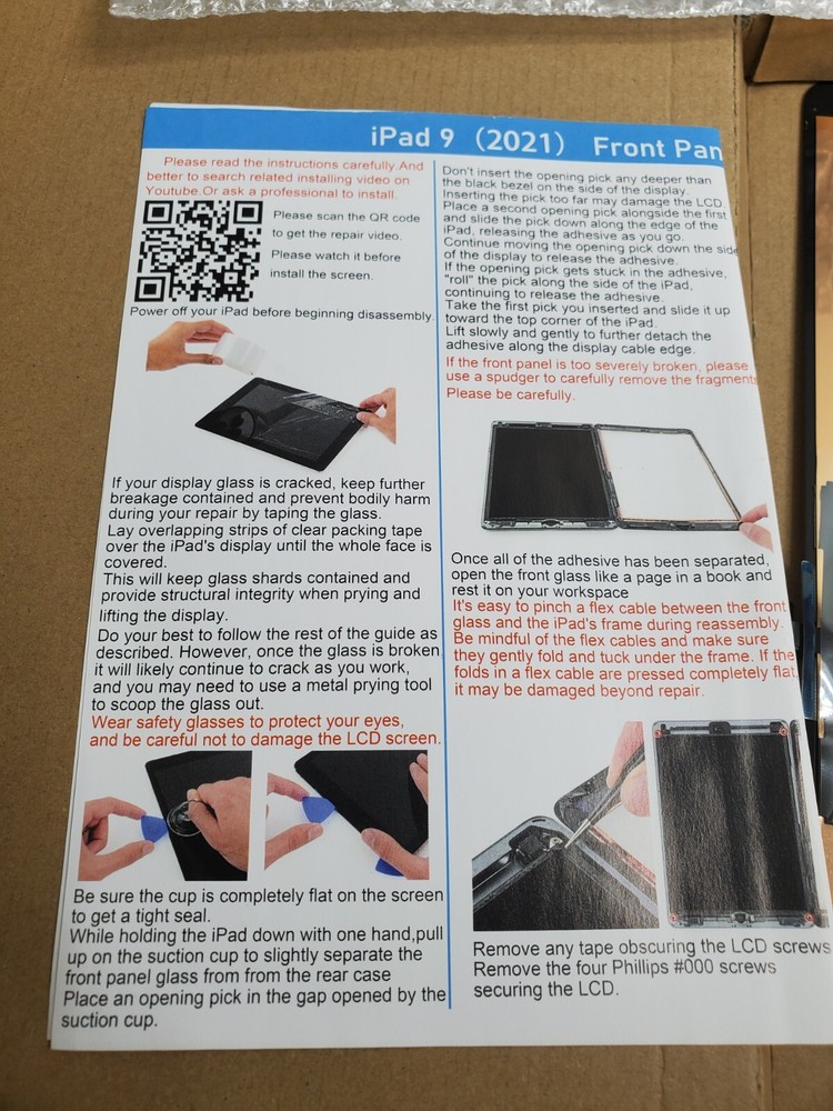 Glass Touch Screen Panel Replacement For ipad 2021