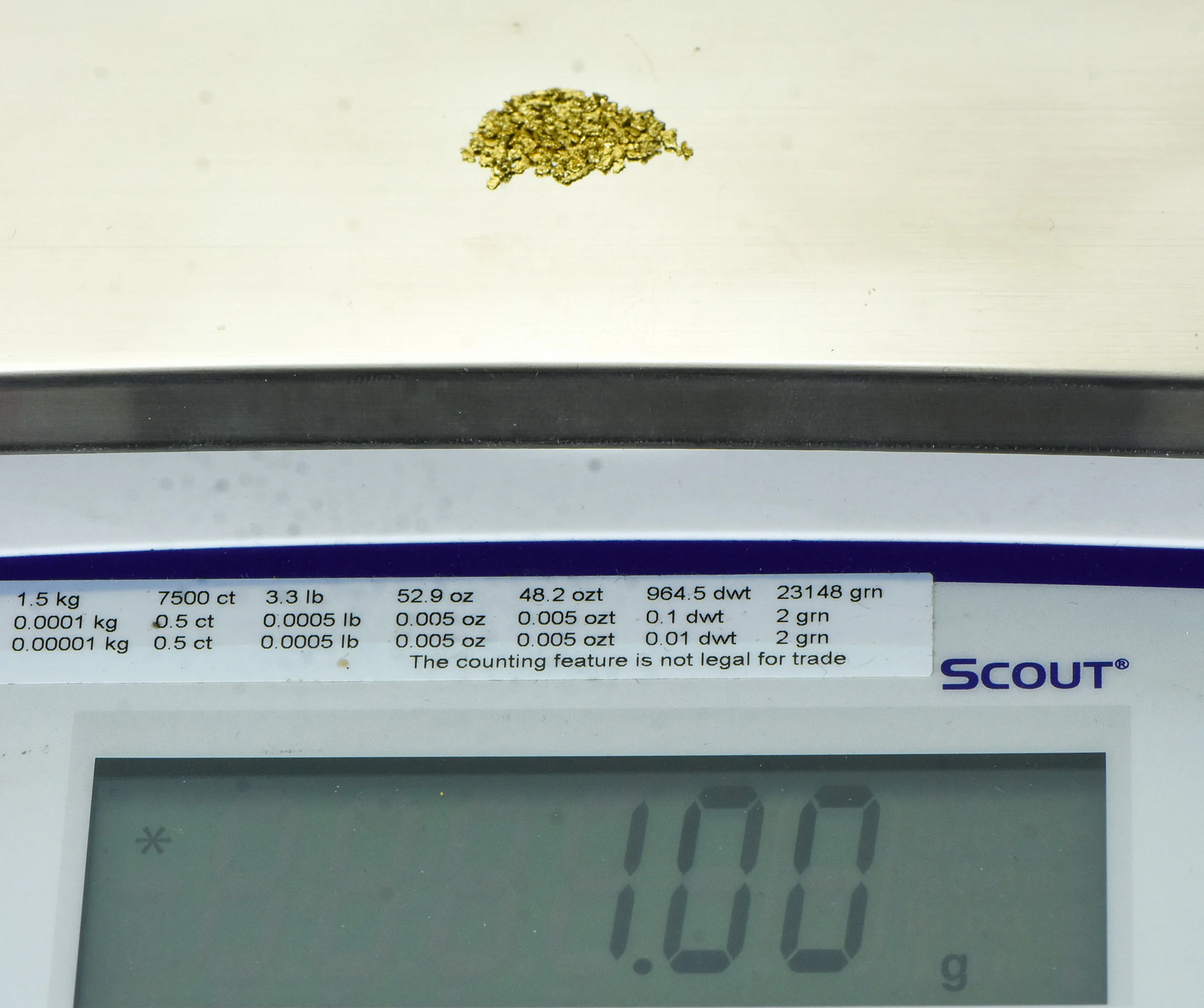 Alaskan Yukon Gold Rush Nuggets 18 Mesh 1 Gram of Small Fines