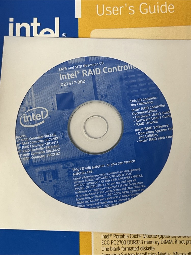 Intel Raid Controller SRCU42E I/O Processor Based On XScale Technology New Open