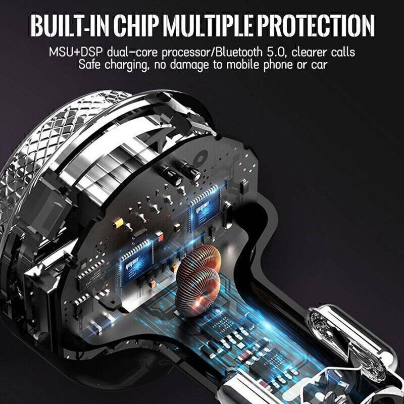 Wireless Bluetooth 5.0 Car FM Transmitter MP3 Player Radio 2 USB Charger Adapter