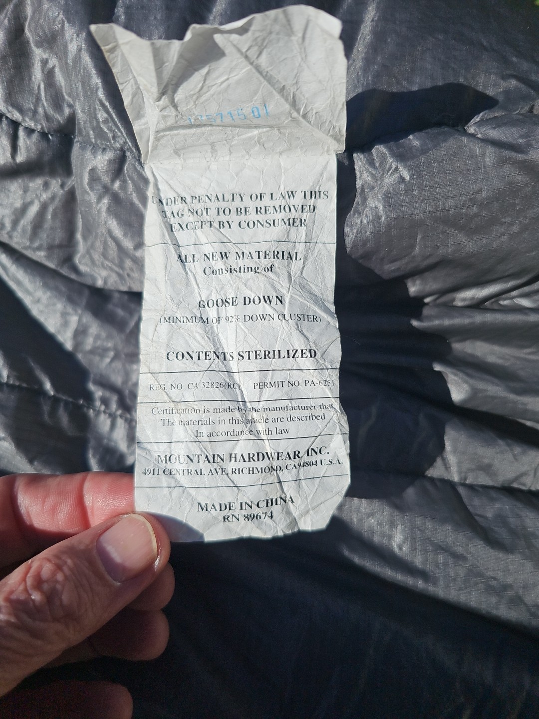 Mountain Hardwear Phantom 32 Degree Sleeping Bag 800 Fill Down Reg Length LZ EUC