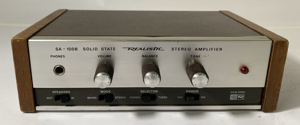 Realistic SA-100B Solid State Stereo Amplifier - SHOWN WORKING