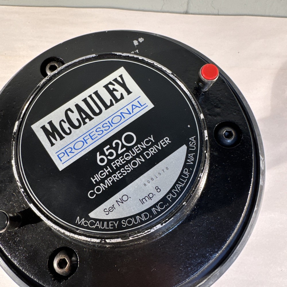 Mccauley 6520 High Frequency Compression Driver 8ohm