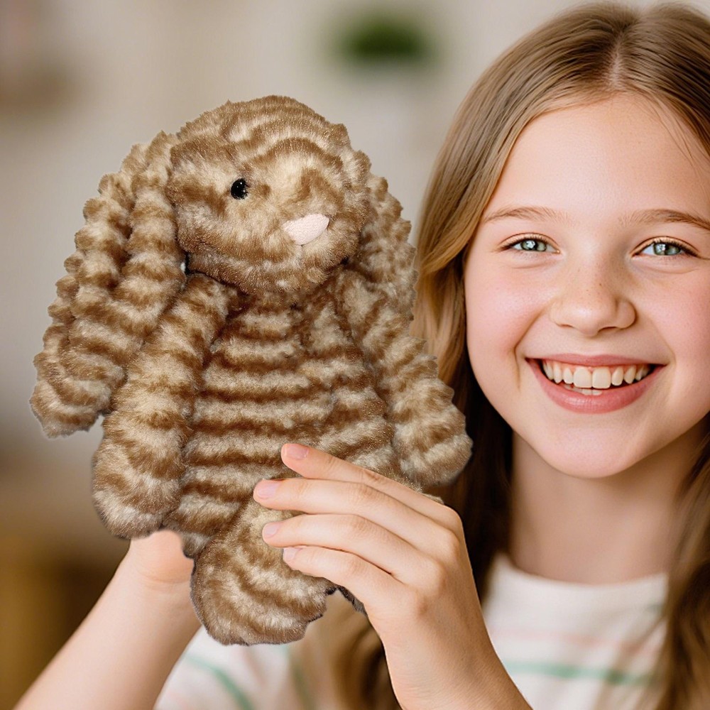 Bashful Luxe Bunny Juniper Cute Bunny Plush with Tiger Skin Pattern