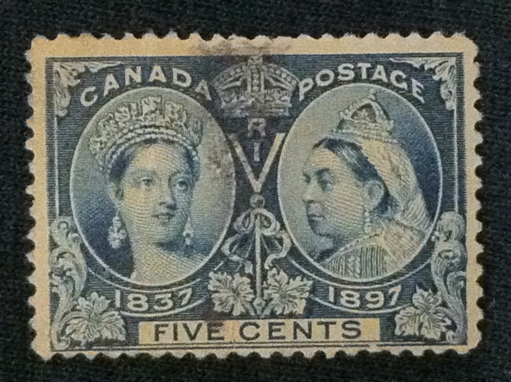 Canada  SC #54  Used  Small Thin  1897