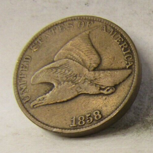 UNITED STATES 1858 FLYING EAGLE CENT FINE CONDITION*