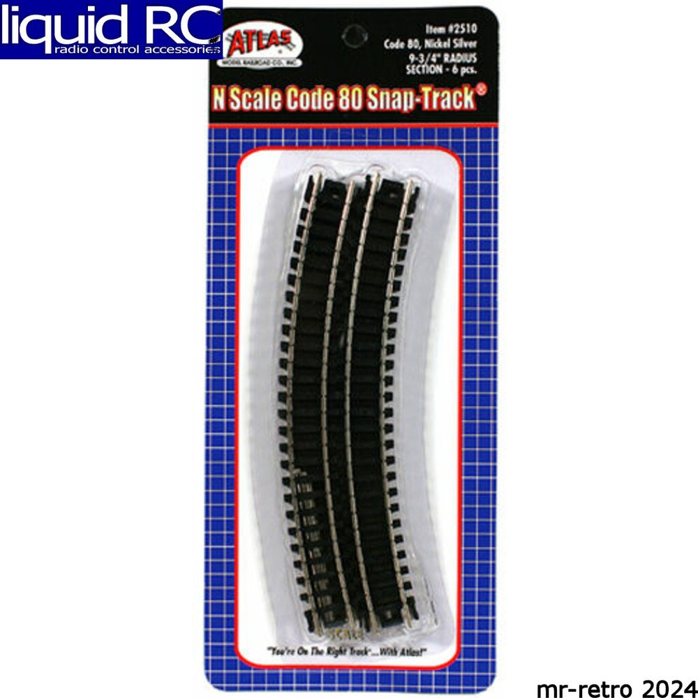 Atlas Trains 2510 N Code 80 9.75 Radius Curve 6