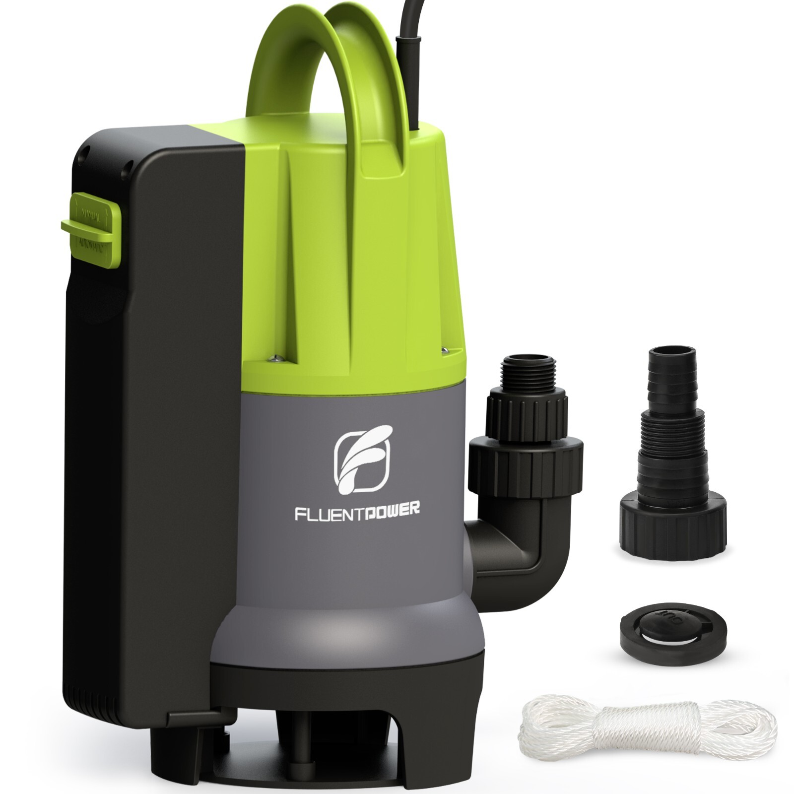 FLUENTPOWER 3/4HP 3700GPH Submersible Sump Pump with Integrated Float Switch