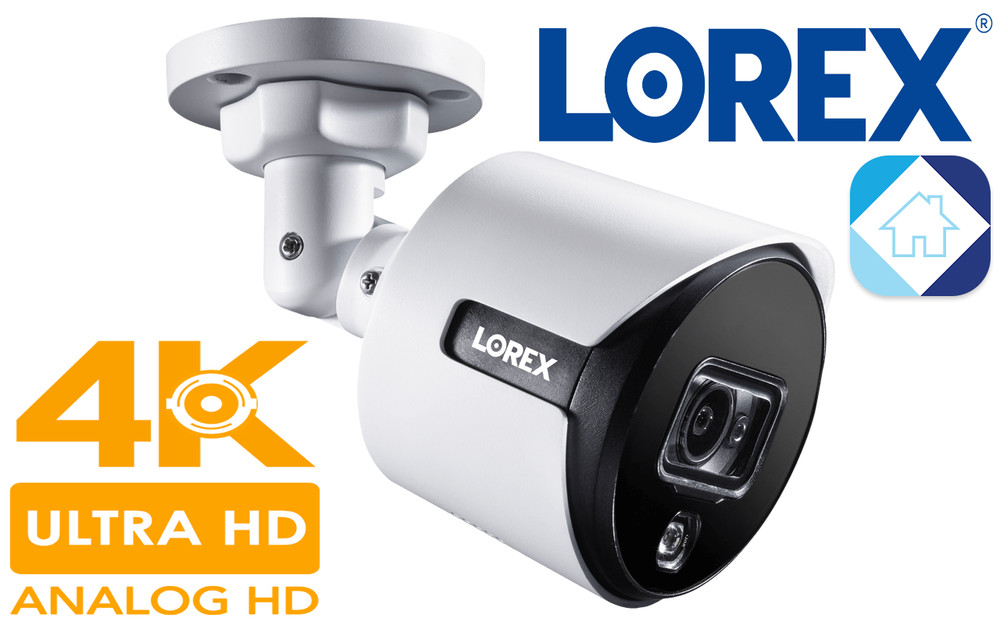 🔥 Lorex 4 Cameras 4K Ultra HD Active Deterrence Security Bullet C881DA-4PK BNC