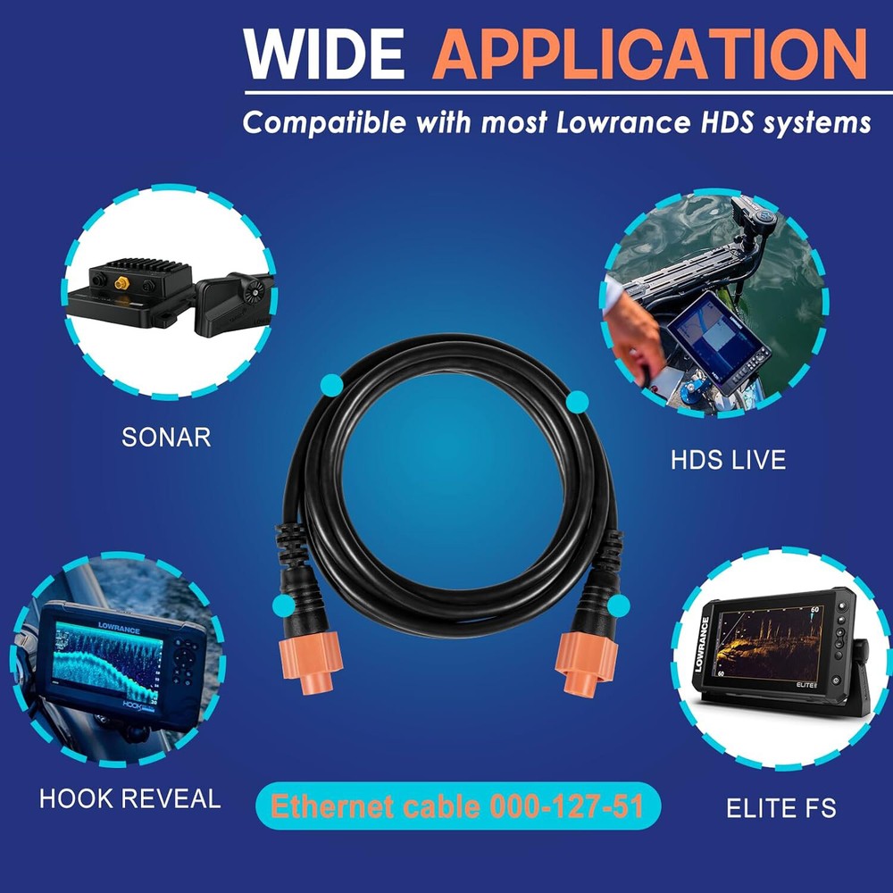 3005.6855 Replacement for Lowrance 6Ft Ethernet Crossover Cable