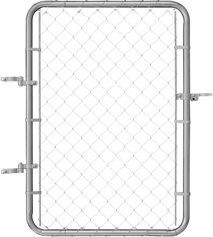 Rust-Resistant 32x46 in Adjustable Chain Link Fence Gate for Security & Style