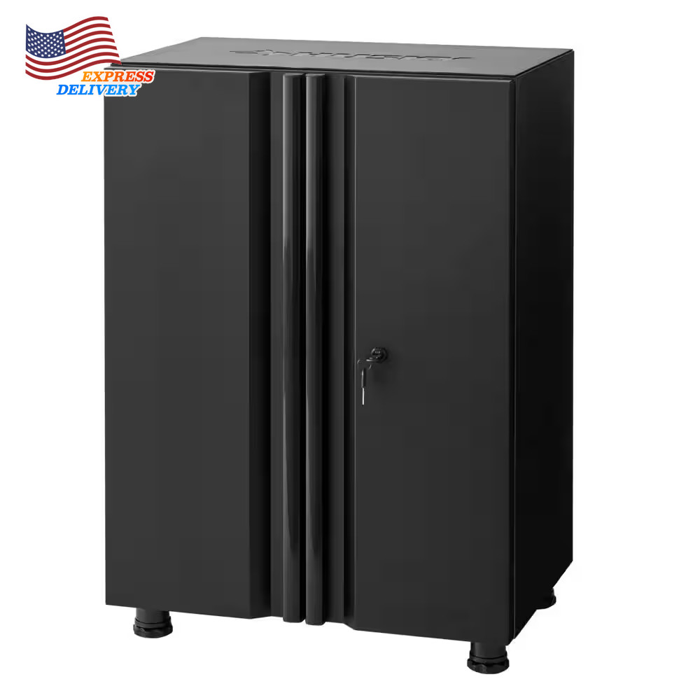 4-Piece Regular Duty Welded Steel Garage Storage System in Black