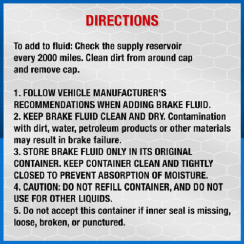 Super Tech Dot 4 Motor Vehicle Brake Fluid, 32 fl oz