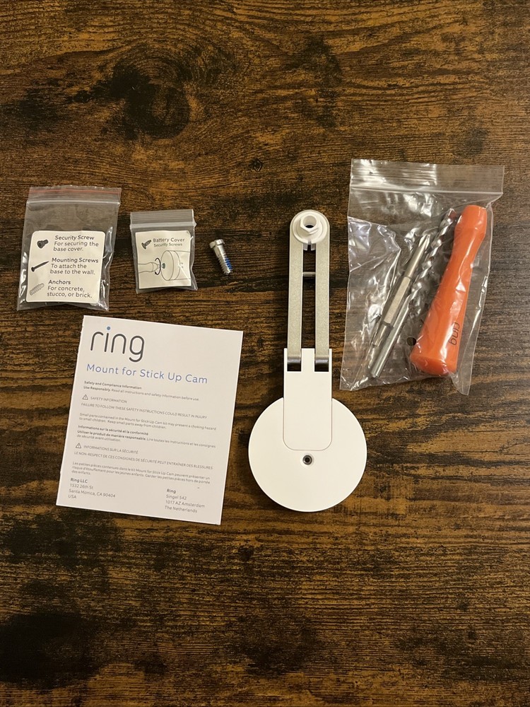 Ring Mount For Stick Up Camera -white