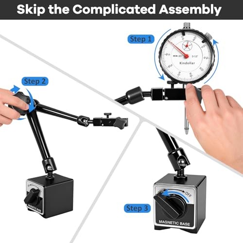 Dial Indicator with Magnetic Base, 0-1 inch Dial Test Gauge Indicators