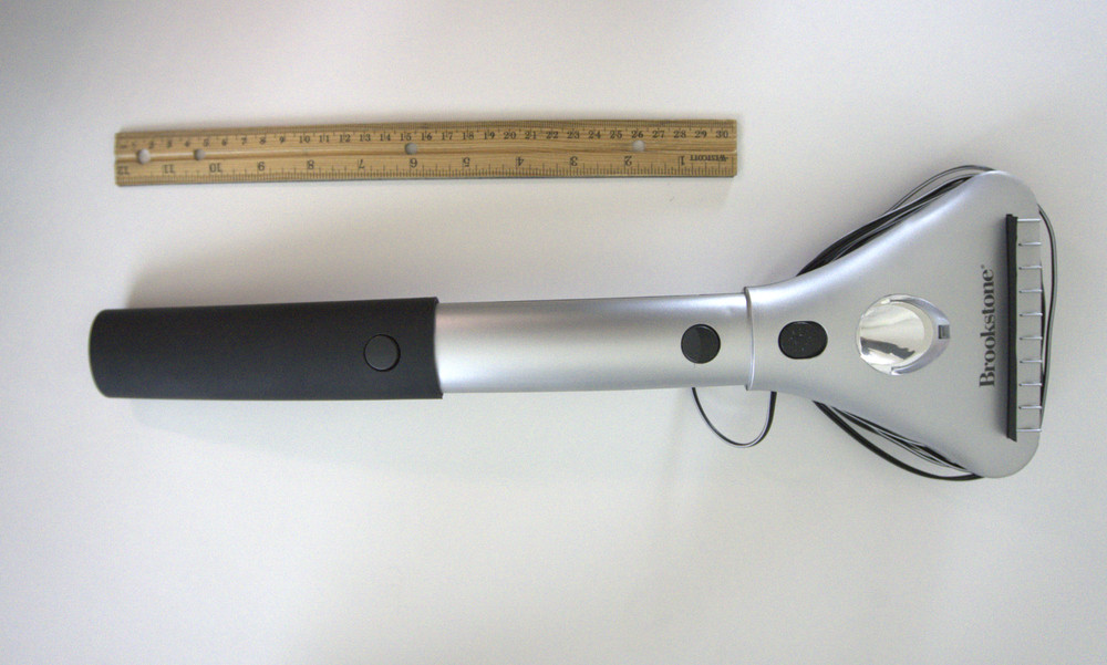 Brookstone Heated Electric Windshield Ice Scraper LED Light Snow Ice Melter
