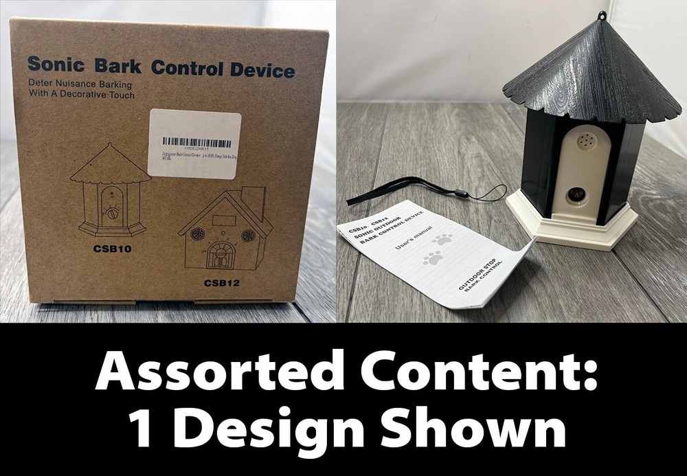 CSB10 / CSB12 Outdoor Sonic Bark Control Device, 50 FT Range, Assorted Design