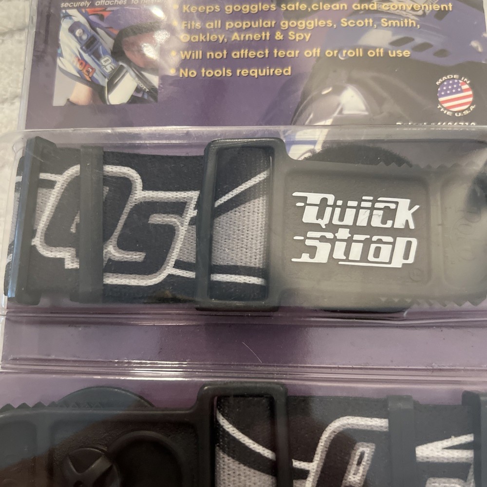 Quick Strap Goggle Straps One Hand Use New