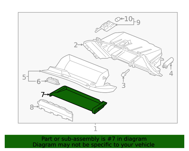 Genuine GM Instrument Panel Compartment Shelf 26680090