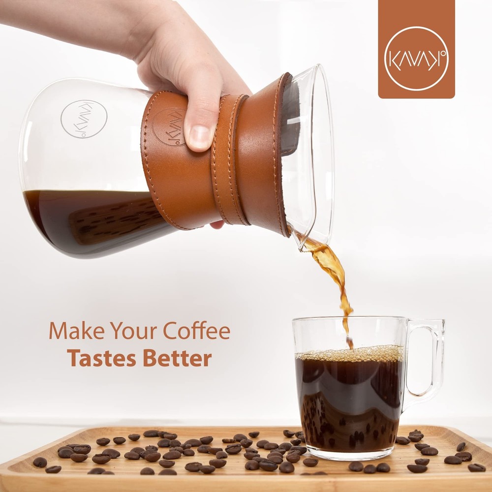 Pour Over Coffee Maker Set with Double-Layer Stainless Steel Filter, Coffee Drip