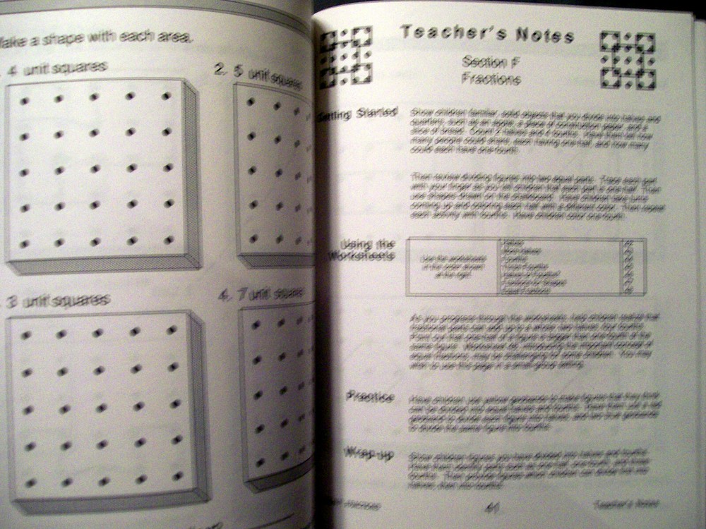Learning Resources GEOBOARD Activity Book for Primary Grades (1990, Softcover)
